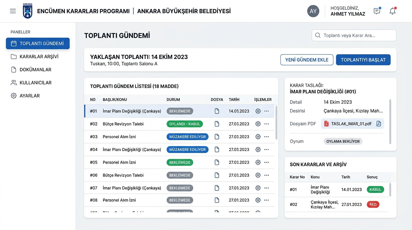 Encümen Kararları Programı